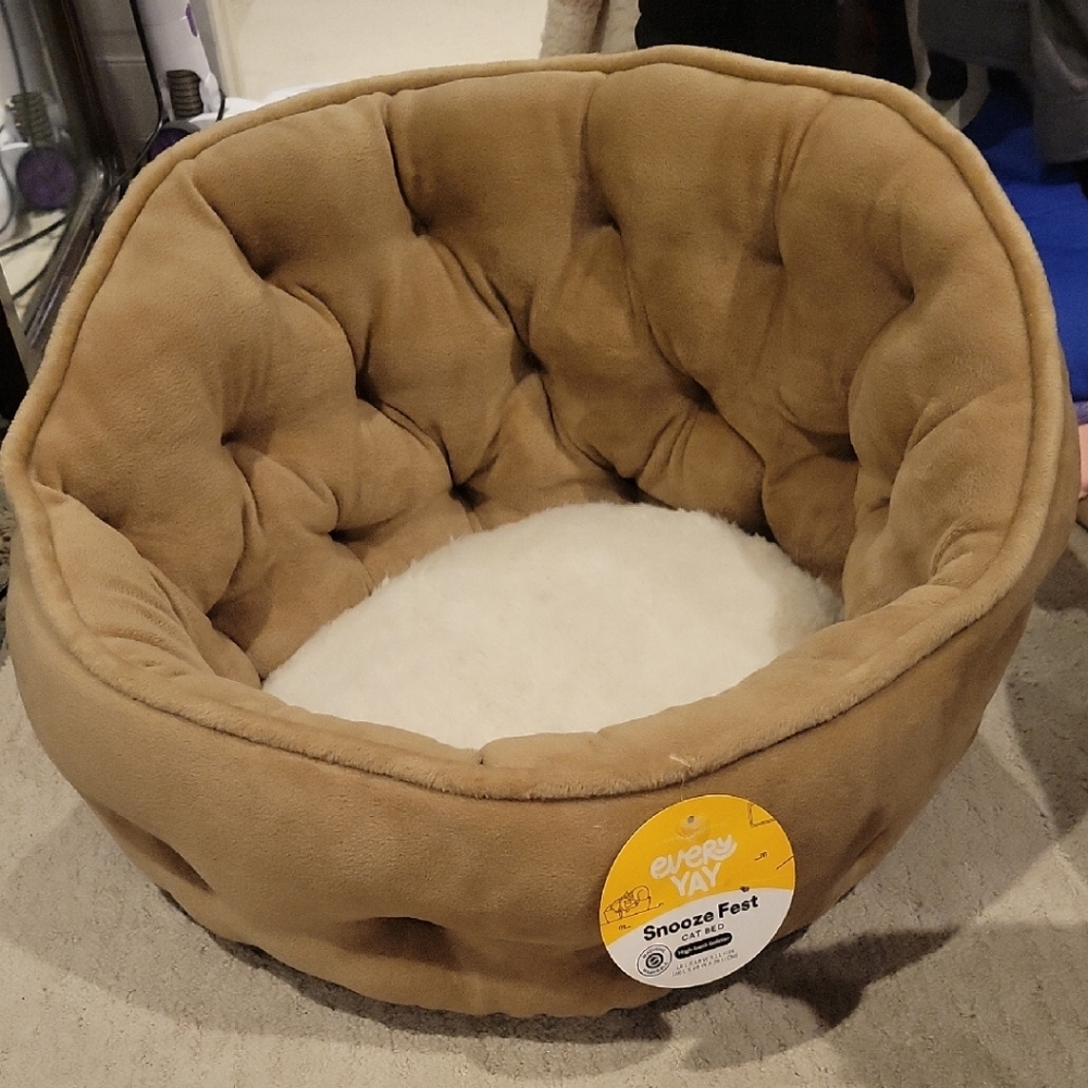 Tan Cat Bed, NWT